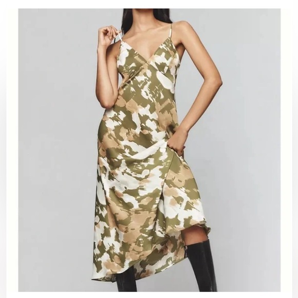 Anthropologie Dresses & Skirts - By Anthropologie Sleeveless V-Neck Slip Midi Dress Size XL